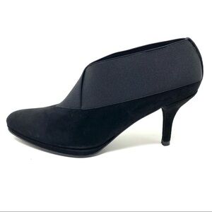 Stuart Weitzman black suede heels booties